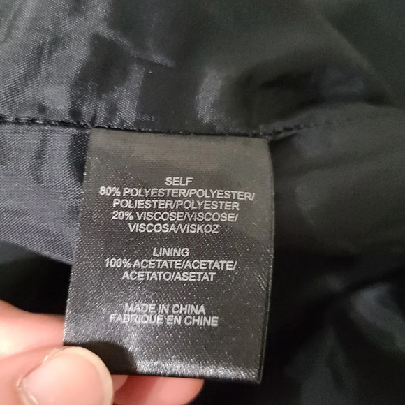 Tibi Quilted Front Hem Scalloped Mini Skirt Metallic Blue Size 0 - Picture 9 of 9